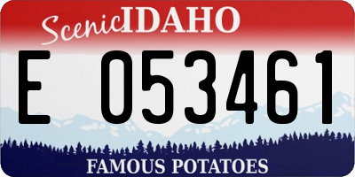ID license plate E053461