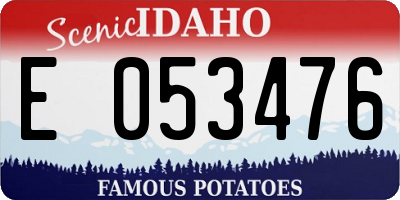ID license plate E053476