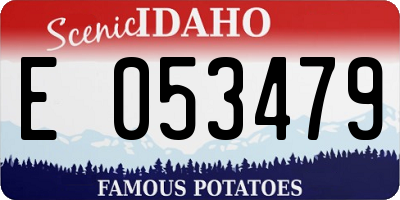 ID license plate E053479
