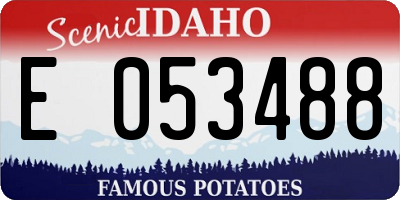 ID license plate E053488