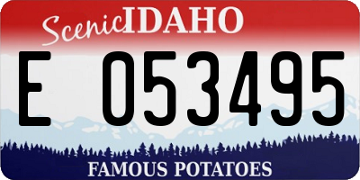 ID license plate E053495