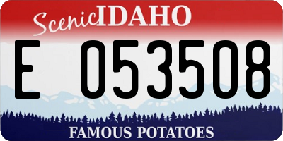 ID license plate E053508