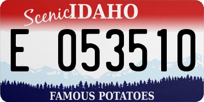 ID license plate E053510