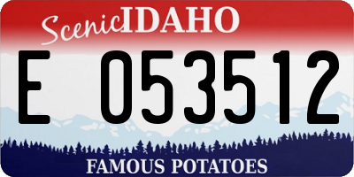 ID license plate E053512