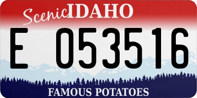 ID license plate E053516