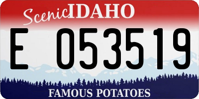 ID license plate E053519