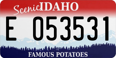 ID license plate E053531