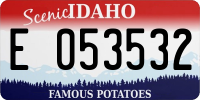 ID license plate E053532