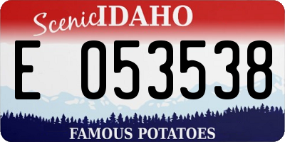 ID license plate E053538