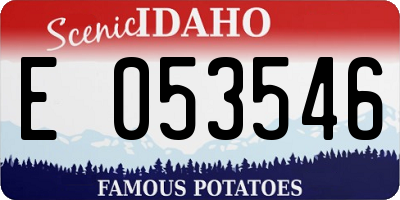 ID license plate E053546