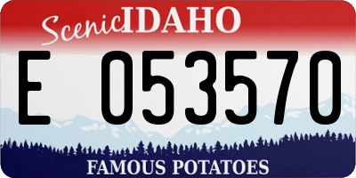 ID license plate E053570