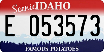 ID license plate E053573