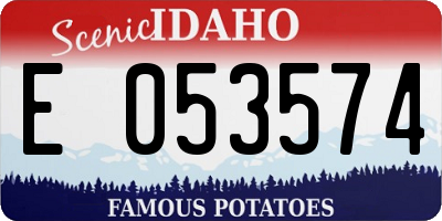 ID license plate E053574