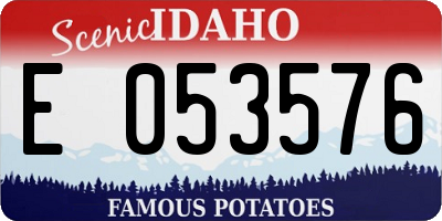 ID license plate E053576