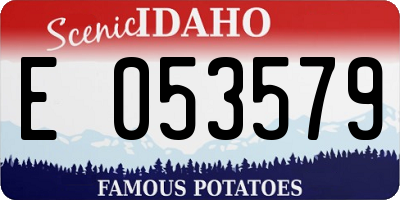 ID license plate E053579