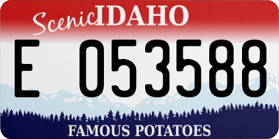 ID license plate E053588