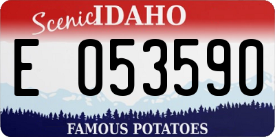 ID license plate E053590