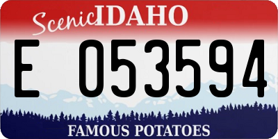 ID license plate E053594