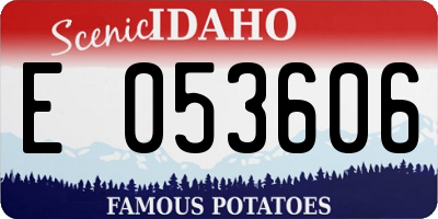 ID license plate E053606