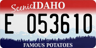 ID license plate E053610
