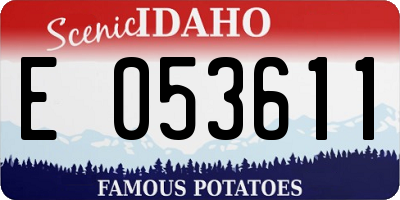 ID license plate E053611