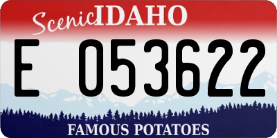 ID license plate E053622