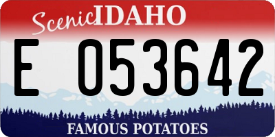 ID license plate E053642