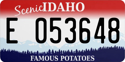 ID license plate E053648