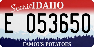 ID license plate E053650