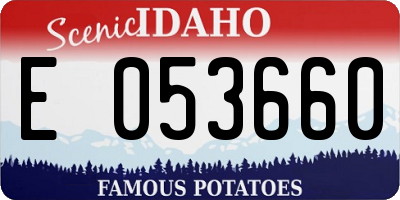 ID license plate E053660