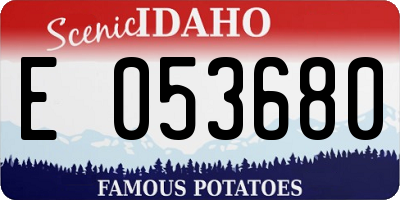 ID license plate E053680