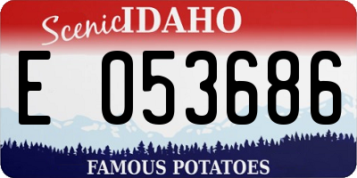 ID license plate E053686