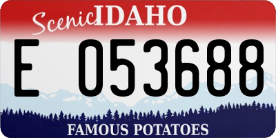 ID license plate E053688