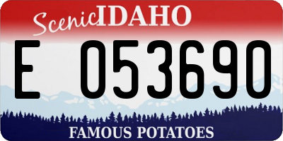 ID license plate E053690