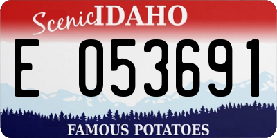 ID license plate E053691