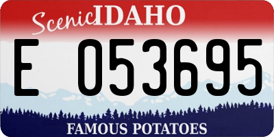 ID license plate E053695