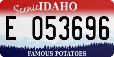 ID license plate E053696
