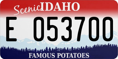 ID license plate E053700