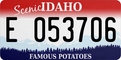 ID license plate E053706