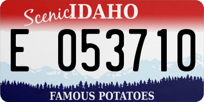 ID license plate E053710
