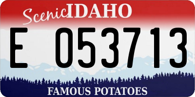 ID license plate E053713
