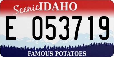 ID license plate E053719