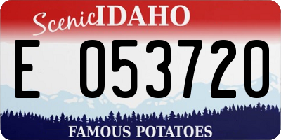 ID license plate E053720