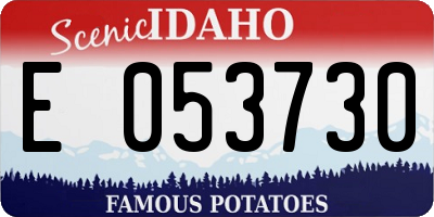 ID license plate E053730