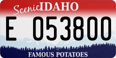ID license plate E053800