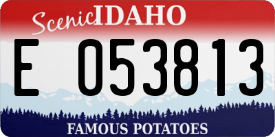 ID license plate E053813