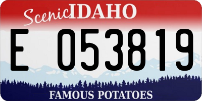 ID license plate E053819