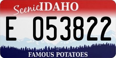 ID license plate E053822