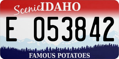 ID license plate E053842