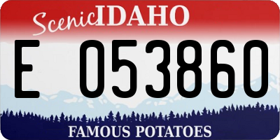 ID license plate E053860